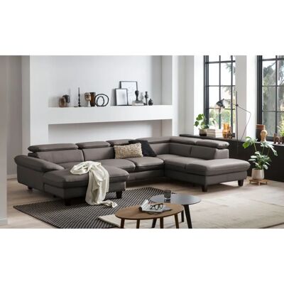 HOME AFFAIRE Pilot U-Form Cacao Ledersofa - Wohnzimmermöbel HOME AFFAIRE Pilot U-Form Cacao Ledersofa - Wohnzimmermöbel
