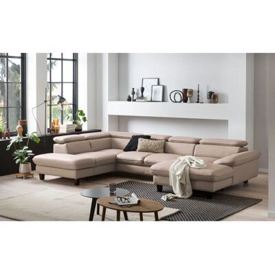 Home Affaire Pilot U-Form Sofa - U-förmiges beiges Ledersofa mit Stauraum Home Affaire Pilot U-Form Sofa - U-förmiges beiges Ledersofa mit Stauraum