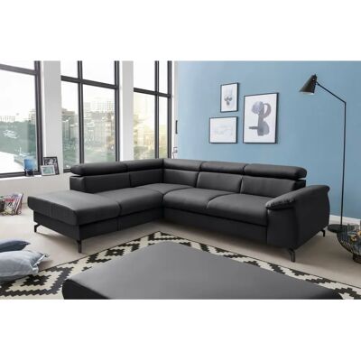 COTTA Komaris L-Form Sofa - Kunstleder, Ottomane links - Sofa COTTA Komaris L-Form Sofa - Kunstleder, Ottomane links - Sofa