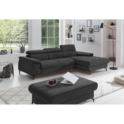 COTTA Kitty L-Form Sofa - Modern, Schwarz, 3 Sitze COTTA Kitty L-Form Sofa - Modern, Schwarz, 3 Sitze