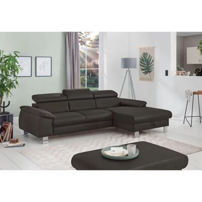 COTTA Komaris L-Form Sofa - Naturleder Recamiere mit Stauraum COTTA Komaris L-Form Sofa - Naturleder Recamiere mit Stauraum