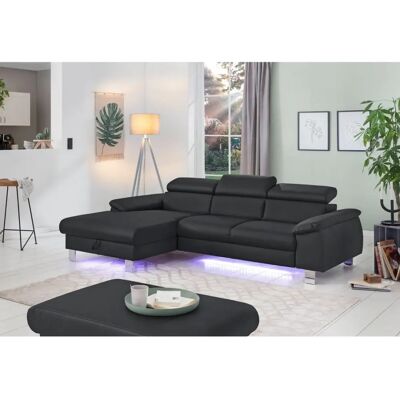 COTTA Komaris L-Form Sofa - Recamiere, Bett, LED-Licht COTTA Komaris L-Form Sofa - Recamiere, Bett, LED-Licht