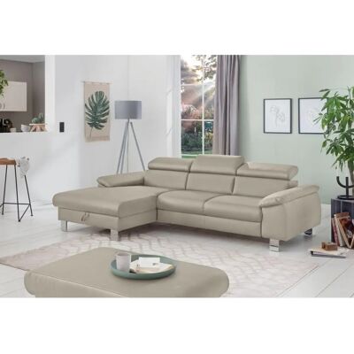 COTTA Komaris L-Form Sofa - Echtes Leder, Stauraum, Bettfunktion COTTA Komaris L-Form Sofa - Echtes Leder, Stauraum, Bettfunktion