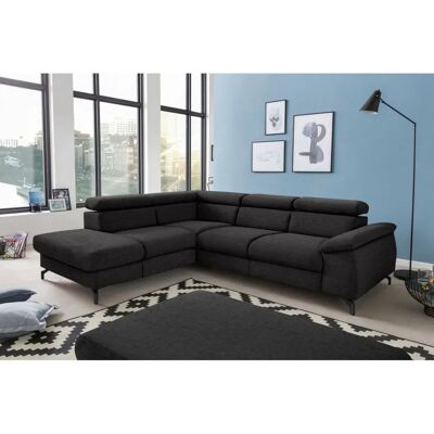COTTA Komaris L-Form Sofa - Schwarz - Microfaser - Ottomane - Sofas COTTA Komaris L-Form Sofa - Schwarz - Microfaser - Ottomane - Sofas