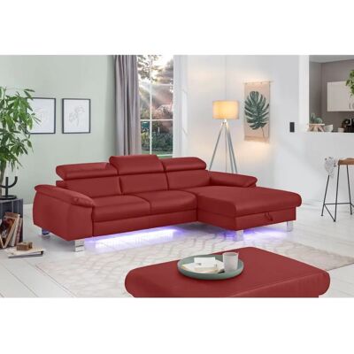 COTTA Komaris L-Form Sofa - Leder, Recamiere, Schlaffunktion COTTA Komaris L-Form Sofa - Leder, Recamiere, Schlaffunktion