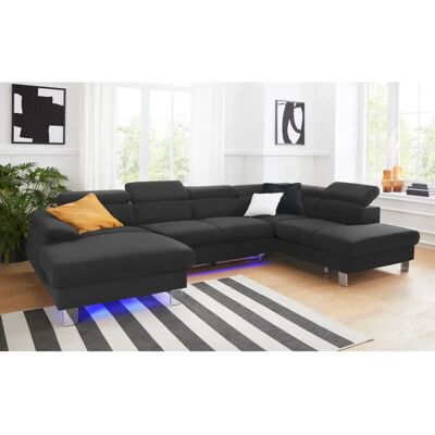 COTTA Komaris U-Form Sofa - Bett, Stauraum, RGB-LED-Beleuchtung COTTA Komaris U-Form Sofa - Bett, Stauraum, RGB-LED-Beleuchtung
