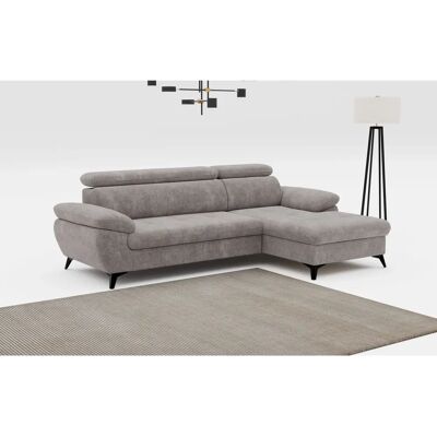 COTTA Hudson L-Form graubraun Sofa mit Stauraum & Verstellbare Kopfstützen COTTA Hudson L-Form graubraun Sofa mit Stauraum & Verstellbare Kopfstützen