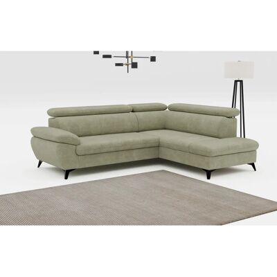 COTTA Hudson L-Form Grünes Sofa - L-Form-Design mit verstellbaren Kopfstützen COTTA Hudson L-Form Grünes Sofa - L-Form-Design mit verstellbaren Kopfstützen