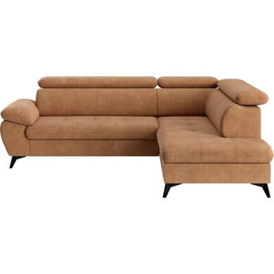 COTTA Hudson L-Form Cognac Sofa mit Stauraum & Bettfunktion COTTA Hudson L-Form Cognac Sofa mit Stauraum & Bettfunktion