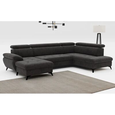 COTTA Hudson U-Form Sofa - U-Formbraun mit Stauraum & Bettfunktion COTTA Hudson U-Form Sofa - U-Formbraun mit Stauraum & Bettfunktion