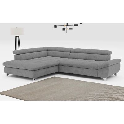 COTTA Ecksofa Gemini L-Form, grau, mit Kopfverstellung, XXL-Sitzfläche, Made in Europe COTTA Ecksofa Gemini L-Form, grau, mit Kopfverstellung, XXL-Sitzfläche, Made in Europe