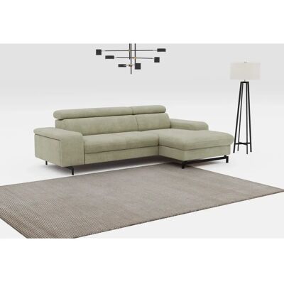 COTTA Emma L-Form Grünes Sofa mit Verstellbaren Kopfstützen - Sofa COTTA Emma L-Form Grünes Sofa mit Verstellbaren Kopfstützen - Sofa