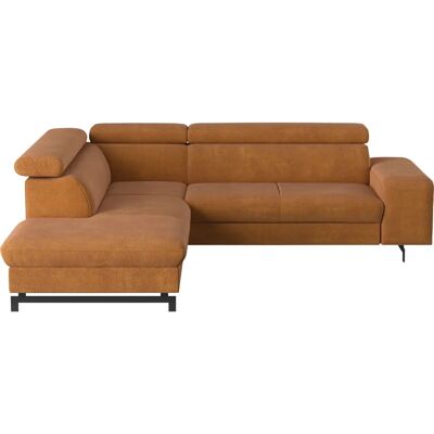 COTTA Emma L-Form Cognac Sofa - Verstellbare Kopfstützen COTTA Emma L-Form Cognac Sofa - Verstellbare Kopfstützen