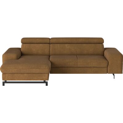 COTTA Emma L-Form Cognac Sofa - Verstellbare Kopfstützen, Reversibel COTTA Emma L-Form Cognac Sofa - Verstellbare Kopfstützen, Reversibel
