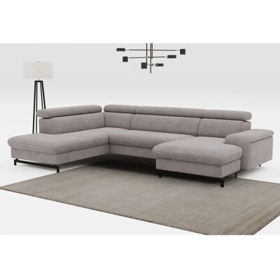 COTTA Emma U-Form U-Form-Sofa, stone, Verstellbare Kopfstützen - Sofa COTTA Emma U-Form U-Form-Sofa, stone, Verstellbare Kopfstützen - Sofa