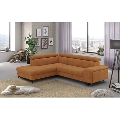COTTA Emma L-Form Cognac Sofa mit verstellbaren Kopfstützen COTTA Emma L-Form Cognac Sofa mit verstellbaren Kopfstützen