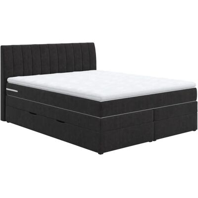 COTTA - Shark - Schwarz - Weißer Topper - Boxspringbett COTTA - Shark - Schwarz - Weißer Topper - Boxspringbett