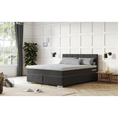 Simba - Schwarz - 200x200 cm - 5-Zonen-Taschenfederkern Boxspringbett Simba - Schwarz - 200x200 cm - 5-Zonen-Taschenfederkern Boxspringbett