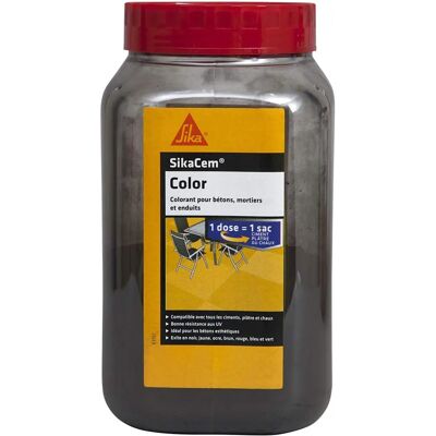 Sika Cem Color Ciment - Noir - 700g - Colorant en poudre - Publicité Sika Cem Color Ciment - Noir - 700g - Colorant en poudre - Publicité