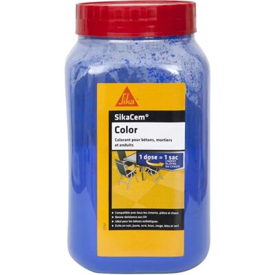 Sika - Cem Color - Blue - 700g - Cement, Lime & Plaster Powder Color Sika - Cem Color - Blue - 700g - Cement, Lime & Plaster Powder Color