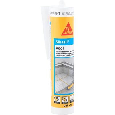 Sika - Sikasil Pool - Transparente - 300ml - Sellador de silicona Sika - Sikasil Pool - Transparente - 300ml - Sellador de silicona