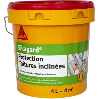 Sika - Pintura Protectora para Techos Inclinados - Gris - 4L Sika - Pintura Protectora para Techos Inclinados - Gris - 4L
