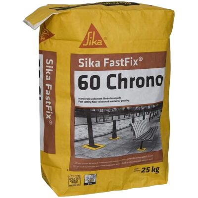 Sika FastFix 60 Chrono - Grigio - 25kg Malta per arredi urbani e lavori stradali Sika FastFix 60 Chrono - Grigio - 25kg Malta per arredi urbani e lavori stradali