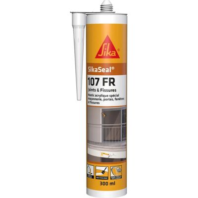 Sika SikaSeal 107 Selante Acrílico - Branco - 300ml - Selante Sika SikaSeal 107 Selante Acrílico - Branco - 300ml - Selante