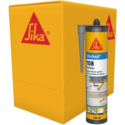 Sellador de silicona Sika Seal 108 Gris claro - 300ml Sellador de silicona Sika Seal 108 Gris claro - 300ml