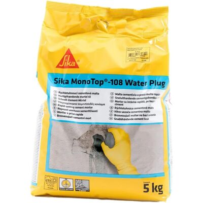 Sika Monotop 108 WaterPlug - Cementová směs na úniky vody - 5kg Sika Monotop 108 WaterPlug - Cementová směs na úniky vody - 5kg