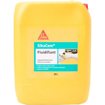 Sika Superplastifiant 20L - Additif pour béton - Publicité Sika Superplastifiant 20L - Additif pour béton - Publicité