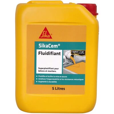 Superfluidificante Sika Riduttore di acqua alto - 5L - Marrone Superfluidificante Sika Riduttore di acqua alto - 5L - Marrone
