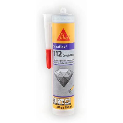 SIKA Flex-112 Chiaro Cristallo - Sigillante Adesivo Trasparente Multiuso - 290ml SIKA Flex-112 Chiaro Cristallo - Sigillante Adesivo Trasparente Multiuso - 290ml