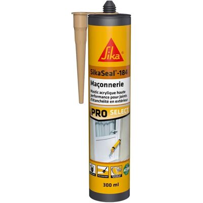 Sika Seal-184 - Joint silicone pour maçonnerie - Beige - Publicité Sika Seal-184 - Joint silicone pour maçonnerie - Beige - Publicité