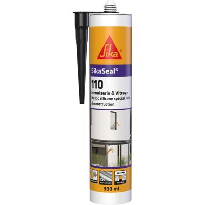 Sika Seal 110 - Nero - 300ml - Mastice siliconico per finestre e porte Sika Seal 110 - Nero - 300ml - Mastice siliconico per finestre e porte