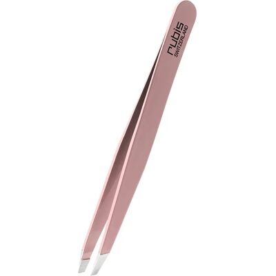 Rubis Classic Collection - Pince à épiler professionnelle pour sourcils à pointe inclinée - Pince inclinée pour épilation des sourcils (Rose) - Publicité Rubis Classic Collection - Pince à épiler professionnelle pour sourcils à pointe inclinée - Pince inclinée pour épilation des sourcils (Rose) - Publicité