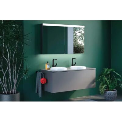 Schneider LOWLINE Plus LED Lichtspiegelschrank - 2 Türen, 70x74.8cm, Weiß, 4000K Schneider LOWLINE Plus LED Lichtspiegelschrank - 2 Türen, 70x74.8cm, Weiß, 4000K