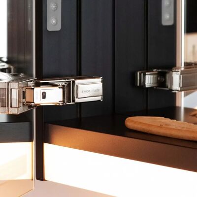 Gabinete Espejo Iluminado LED Negro Mate - Baño Gabinete Espejo Iluminado LED Negro Mate - Baño