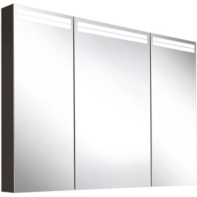 W. Schneider GmbH Armario con espejo LED - Negro - Espejo con luz LED W. Schneider GmbH Armario con espejo LED - Negro - Espejo con luz LED
