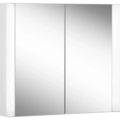 W. Schneider GmbH Modell 175.070. LED Spiegelschrank, Weiß, Doppel Türen - LED Lichtspiegelschrank W. Schneider GmbH Modell 175.070. LED Spiegelschrank, Weiß, Doppel Türen - LED Lichtspiegelschrank