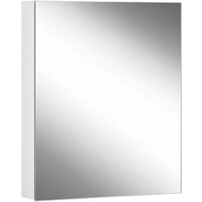 Armario de Espejo Blanco de Aluminio Schneider - Bisagras Ajustables - 60x70x12cm Armario de Espejo Blanco de Aluminio Schneider - Bisagras Ajustables - 60x70x12cm