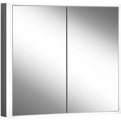 W. Schneider GmbH Gabinete de Espejo LED Premium - Negro, 2 Puertas, 725x73,3x15,8cm W. Schneider GmbH Gabinete de Espejo LED Premium - Negro, 2 Puertas, 725x73,3x15,8cm