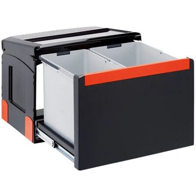 Franke Cube 50 32L Rechteckig Schwarz - Mülleimer Franke Cube 50 32L Rechteckig Schwarz - Mülleimer