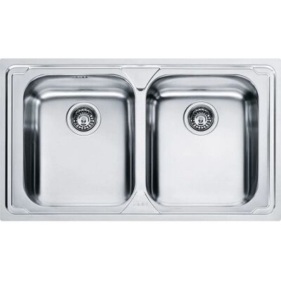 Lavello Franke LLX 620-L in acciaio satinato - 2 vasche, bordo sottile Lavello Franke LLX 620-L in acciaio satinato - 2 vasche, bordo sottile