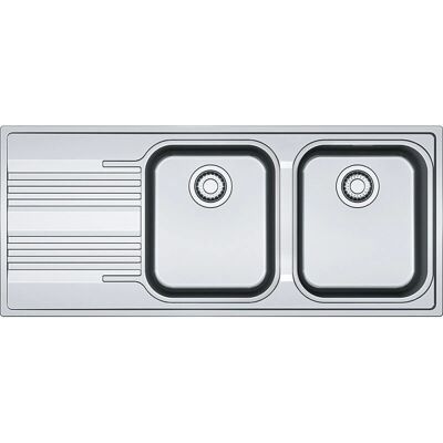 Lavello in acciaio inox Franke SRX 621 - Rettangolare, Due ciotole, Incasso Lavello in acciaio inox Franke SRX 621 - Rettangolare, Due ciotole, Incasso