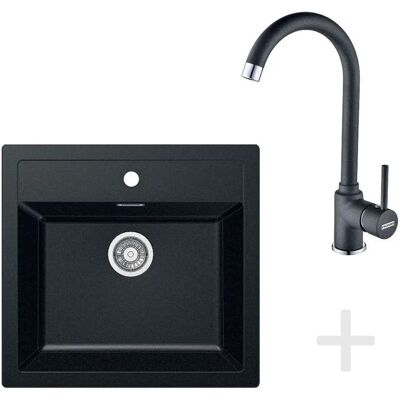 Franke - T25 tectonite sid 610 - schwarz - Spüle-Set Franke - T25 tectonite sid 610 - schwarz - Spüle-Set