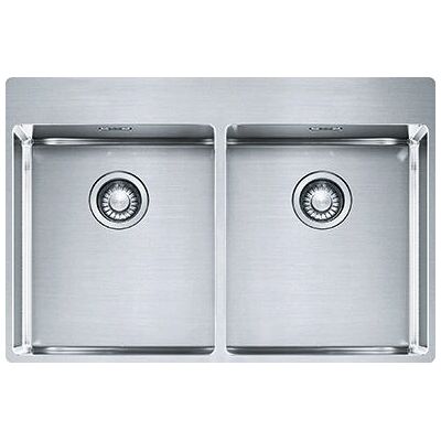Lavello Franke BXX 220 36-36 TL - Rettangolare, 2 Vasche, 77x51cm Lavello Franke BXX 220 36-36 TL - Rettangolare, 2 Vasche, 77x51cm