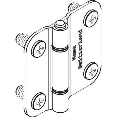 HAWA - Multifold 30/W - Stahl matt vernickelt - Scharnier HAWA - Multifold 30/W - Stahl matt vernickelt - Scharnier