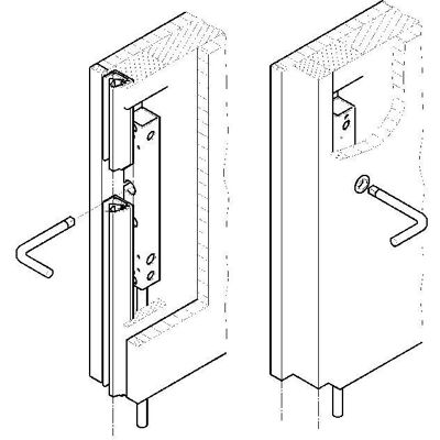 HAWA - DOORFIX 15077 - Walnuss - 7 mm - Door hardware HAWA - DOORFIX 15077 - Walnuss - 7 mm - Door hardware
