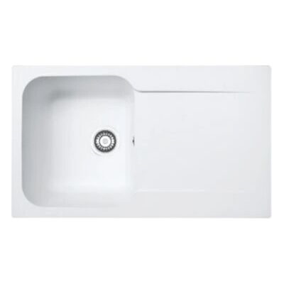 Fregadero de Cocina Rectangular Blanco Mepamsa KITE 100 - Encimera Fregadero de Cocina Rectangular Blanco Mepamsa KITE 100 - Encimera